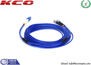 Armored Single Mode Duplex Fiber Optic Patch Cable ST to LC for Indoor FTTH Optical Fiber Patch Cord