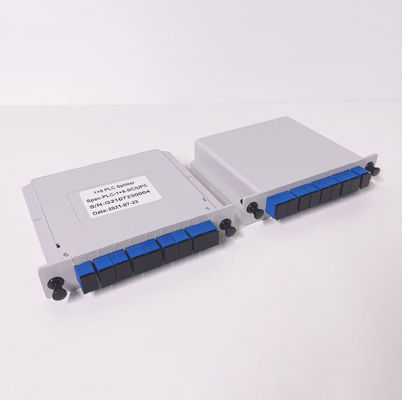 Single Mode SM G657A 1x8 PLC Fiber Optic Splitter with Low Insertion Loss and Good Channel Uniformity for FTTX Deployment