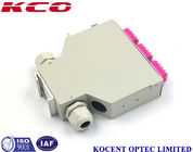 FTTH GPON Fiber Optic Din Rail Terminal Splice Box OM4 LC 24 Ports KCO-DINRAIL-LC-OM4-24