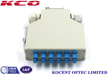 KCO-DIN-SC-SM-06 Fiber Optic Din Rail Terminal Box Single Mode SC 6 Ports FTTH GPON