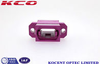 Female OM4 MPO MTP Patch Cord Fiber Optic Adapters With Violet Pink Color Full Flange