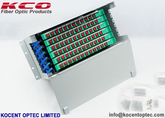 72 Core Rack Mount Fiber Optic Terminal Box with SC FC LC Connectors for 19' Distribution Frame
