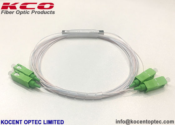 2x2 Mini PLC Fiber Optic Splitter with SC/APC Connector for FTTH FTTA Applications 0.9mm 1.0m