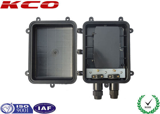 Wall-mounted 1 Input 1 Output 6 to 48 Cores Fiber Optic Splice Closure and Fiber Optic Joint Closure with PP Material