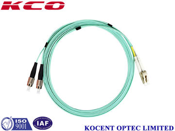 دوبلكس PVC LSZH 1.0M الألياف البصرية التصحيح كابل MM LC / UPC-FC / UPC 2.0mm OM3
