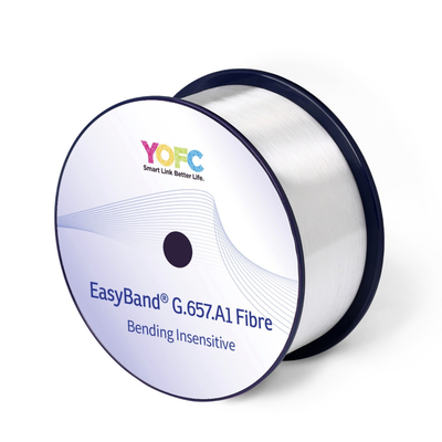 YOFC G657A1 EasyBand الانحناء غير حساس SM الألياف الأساسية العارية للفايبر الضوئية للكابل الضوئي