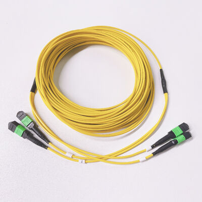 48 Fibers Single Mode G657A MPO APC MPO MTP Patch Cord and MPO Trunk Cable for Data Center