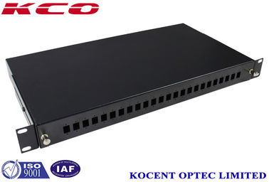 1U Drawer Slide Fiber Optic Patch Panel with 24 Ports and 48 Fiber Capacity for FTTH Network