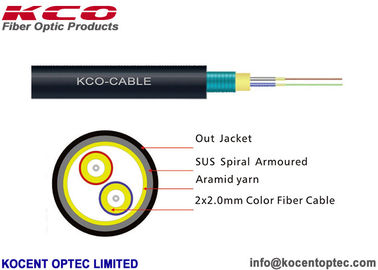 Armored Optical Fiber Cable FTTA 7.0mm Diameter G657A Fiber TPU LSZH Material for Outdoor Field Applications