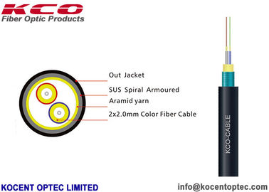 Armored Optical Fiber Cable FTTA 7.0mm Diameter G657A Fiber TPU LSZH Material for Outdoor Field Applications