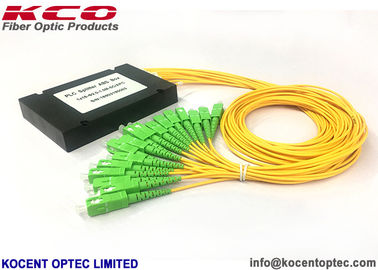 116 PLC Fiber Optic Splitter 1x16 ABS Box 0.9mm 2.0mm 3.0mm 1*16 القسمة الوحيدة
