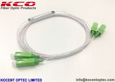 2 * 2 البسيطة PLC الألياف البصرية الفاصل SC / APC موصل ل FTTH FTTA 0.9mm 1.0m