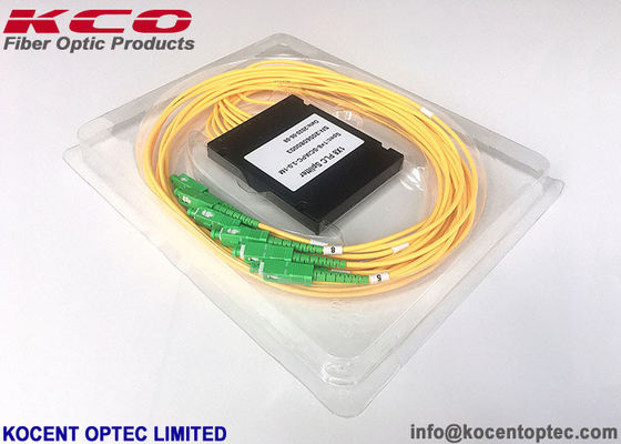 1:8 نموذجي نوع SC/APC 2.0mm 1.5m صندوق ABS 1x8 1*8 Fiber Optical PLC Splitter