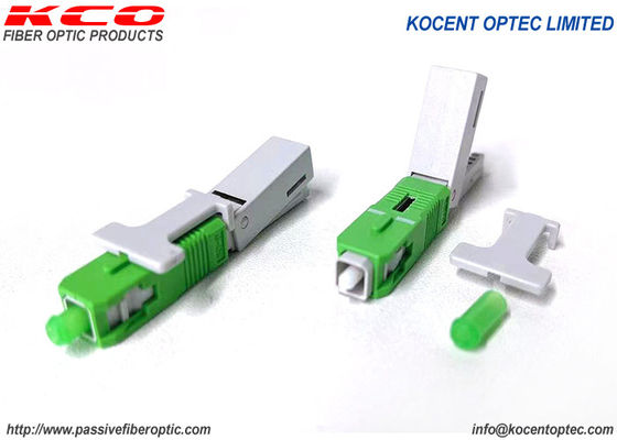 Pre-Polished SC APC Fiber Optic Fast Connector with G657 Fiber Type and 55mm Length for Quick Assembly