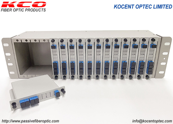 3U 19 بوصة ODF الألياف الضوئية 1x4 PLC Fiber Splitter شاسيك راك جبل اللوحة 14 16 فتحة