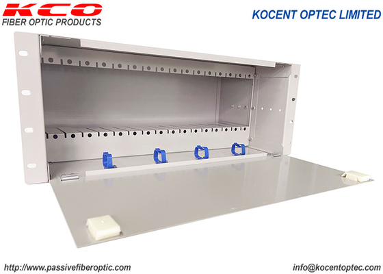 PON FTTH FTTX 19'' 4U Fiber Optic PLC Splitter 14slots 16slots لوحة التصحيح ODF الشاسيكية